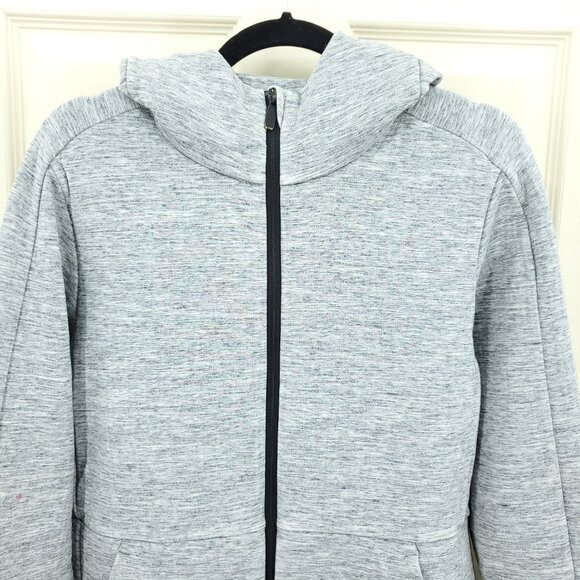 Lululemon Going Places Hooded Jacket Heathered Space Dyed Medium Grey / Black 10 - Picture 6 of 16